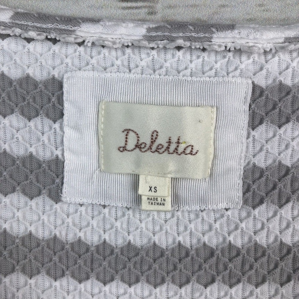 Deletta Anthropologie Striped Knit Peplum Top - Picture 4 of 5